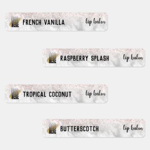 Élégant Balm à lèvres Mascara Logo Étiquettes de p