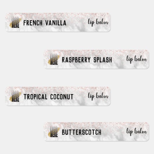 Élégant Balm à lèvres Mascara Logo Étiquettes de p (Groupe)