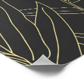 Elegant bamboe folio gold strokes design poster (Hoek)