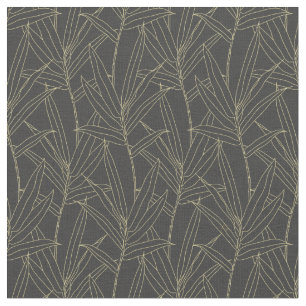 Elegant bamboe folio gold strokes design stof