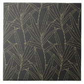 Elegant bamboe folio gold strokes design tegeltje (Voorkant)