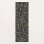 Elegant bamboe folio gold strokes design yogamat (Achterkant)