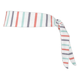 Élégant bandeau rayé blanc