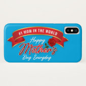 Elegant Banner Happy Moederdag IPhone Case (Achterkant (horizontaal))