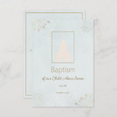 Elégant Baptême carte RSVP pour bébé (Devant / Derrière)