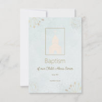 Elégant Baptême carte RSVP pour bébé