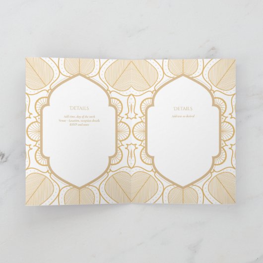 Élégant baptême Christening Invitation et programm (Intérieur)