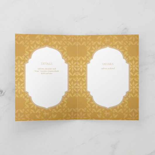 Élégant baptême Christening Invitation et programm (Intérieur)