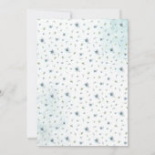 Élégant Baptême de Ballons Bleus Invitation (Dos)