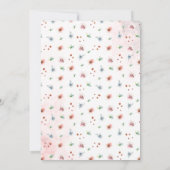 Élégant Baptême Floral Balloon Invitation (Dos)