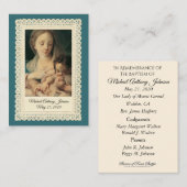 Élégant Baptême Religieux Souvenir Carte Sainte (Devant / Derrière)