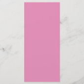Élégant Baptême rose moderne 4x9 Carte menu plat (Dos)