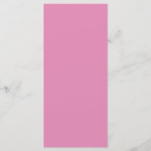 Élégant Baptême rose moderne 4x9 Carte menu plat (Dos)