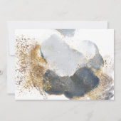 Elegant Baptism boy girl goud en blauw Kaart (Achterkant)