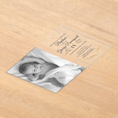 Elegant Baptism Religieuze event, aangepaste foto Acryl Uitnodigingen (Laagn)