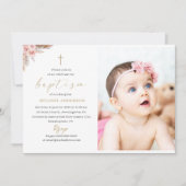 Elegant Baptism Religious event aangepaste foto Ui Kaart (Voorkant)