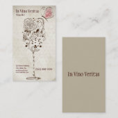 Elégant bar à vin Vintage Carte de visite (Devant / Derrière)