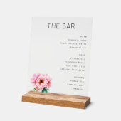 Elegant Bar Menu with Floral Touch (Angle)