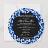 Elegant Bar Mitzvah Blue Sparkly Lights Kaart (Voorkant)