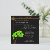 Elegant Bar Mitzvah Uitnodiging (Staand voorkant)