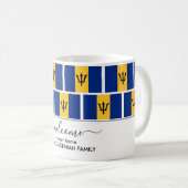 Elégant BARBADOS FLAG Café Mug (Devant droit)
