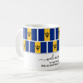Elégant BARBADOS FLAG Café Mug (Devant gauche)