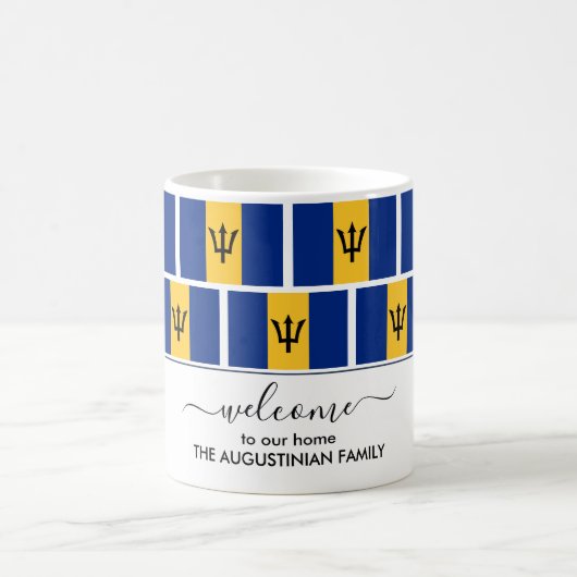 Elégant BARBADOS FLAG Café Mug (Centre)