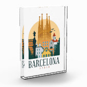 Elegant Barcelona Spanje skyline Fotoblokken (Links)