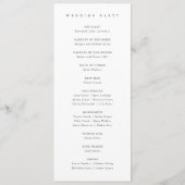 Elegant Barn Black en White Rustic Wedding Programma (Achterkant)