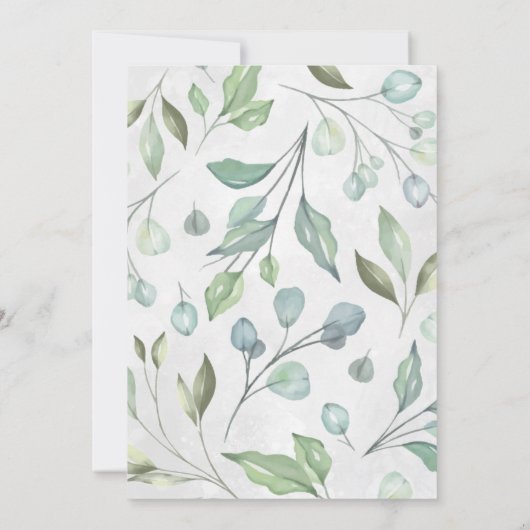 Elegant Barn | Uitnodiging tot Waterverf bruiloft (Achterkant)