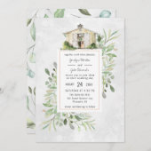 Elegant Barn | Uitnodiging tot Waterverf bruiloft (Voorkant / Achterkant)