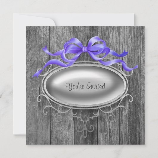 Élégant Barn Wood Modèle Invitation (Devant)