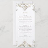 Elegant Barok Bruiloft Menu Kaart (Voorkant)