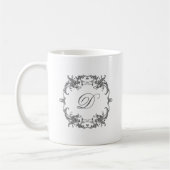 Elegant barok Lijst met uw Monogram Initiaal Koffiemok (Links)