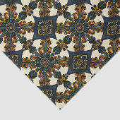 Elegant Barok & Rococo naadloos bloemenpatroon Tissuepapier (Detail)