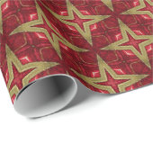 Elegant Barok Rood en Goud Cadeaupapier (Rol Hoek)