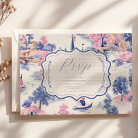 Elegant Baroque Blue French Garden Floral Wedding