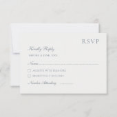 Elegant Baroque Flower Wedding RSVP Card Kaartje (Voorkant)