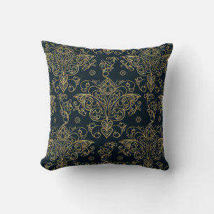 Elegant Baroque Gold Butterfly Flourish Kussen