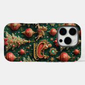 Élégant Baroque Noël Apple iPhone 16 Pro Coque (Verso (horizontal))