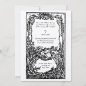 Elégant Baroque Rococo Oiseaux Mariage Invitations (Devant)