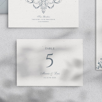 Elegant Baroque Wedding Set I Table Number Card Kaart