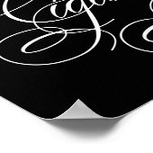 Élégant barre de cigares Script blanc | Tableau ho (Coin)