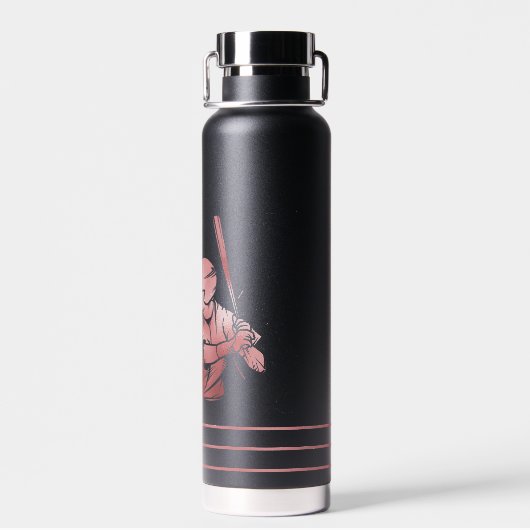 Elegant Baseball Persoonlijke scriptnaam Waterfles (Achterkant)