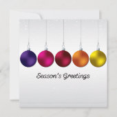 Elegant bauble en sterren kaart (Voorkant)