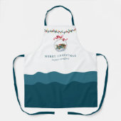 Elegant Bauble Red Bow Merry Christmas Teal Schort (Voorkant)