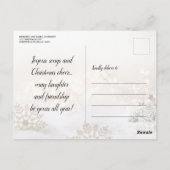 Élégant Baubles de neige Noël Invitation de vacanc (Dos)