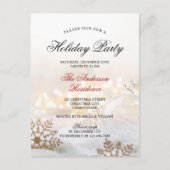 Élégant Baubles de neige Noël Invitation de vacanc (Devant)