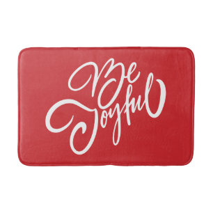 Elegant Be Joyful Holiday Design Badmat