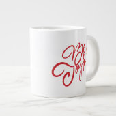 Elegant Be Joyful Holiday Design Extra Grote Beker (Voorkant rechts)